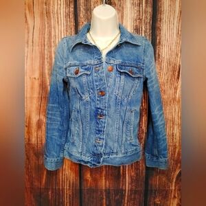 Madewell Classic Blue Denim Jacket Womens Size XXS NWOT